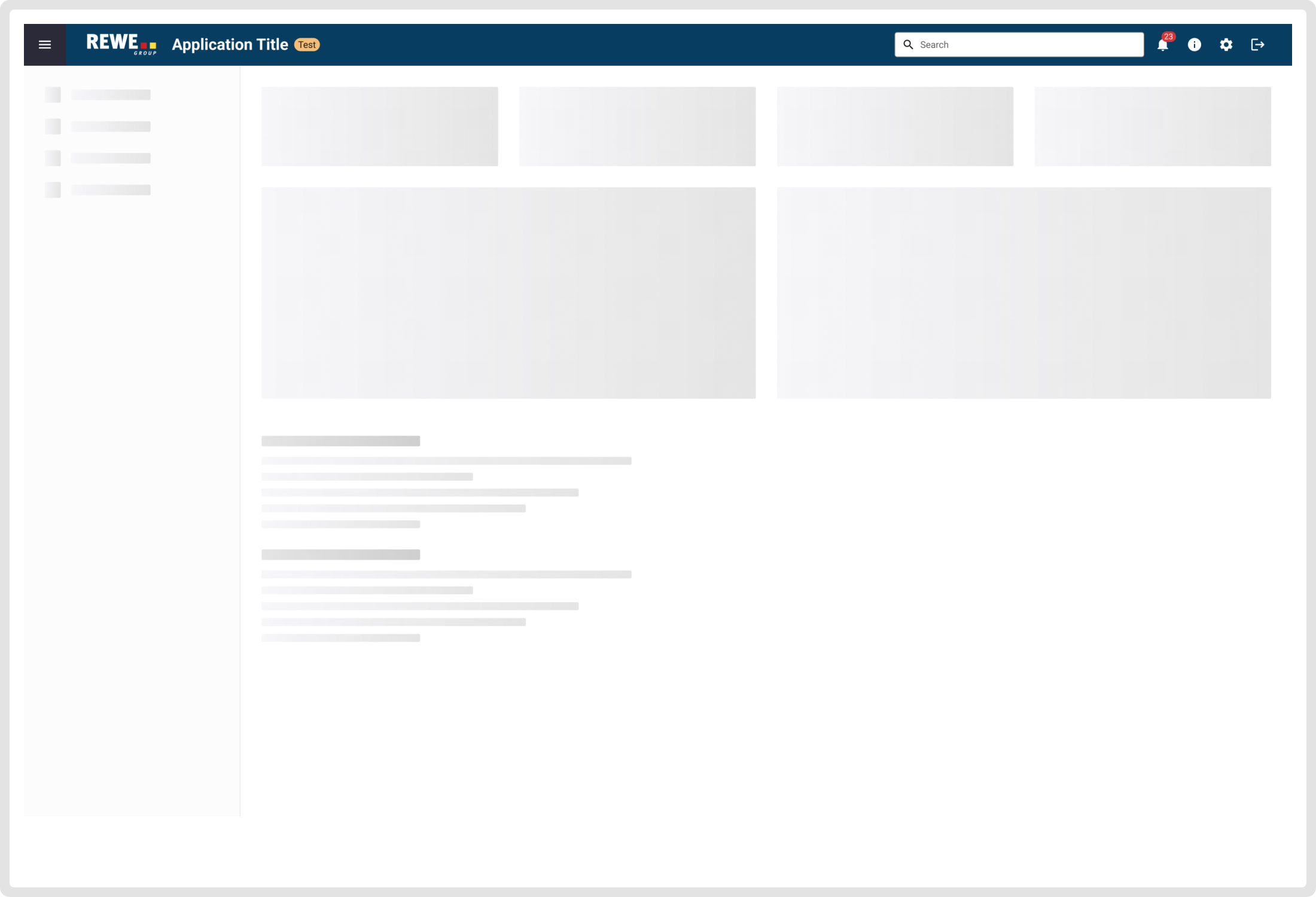 Global Header UI example